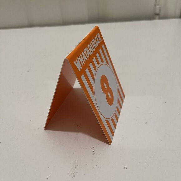 Individual WHATABURGER Restaurant Table Tent Number # 8 - Picture 4 of 6